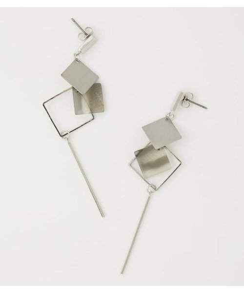 AZUL by moussy(アズールバイマウジー)/MARBLE×SQUARE METAL EARRINGS/img14