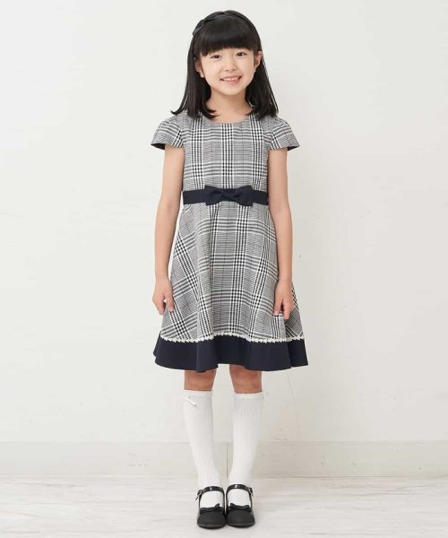 a.v.v(KID'S)(アー・ヴェ・ヴェキッズ)/[110－130]【セレモニースタイル／3点セット】チェック柄ワンピース＆襟付きジャケットセット/img16