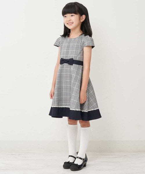 a.v.v(KID'S)(アー・ヴェ・ヴェキッズ)/[110－130]【セレモニースタイル／3点セット】チェック柄ワンピース＆襟付きジャケットセット/img17