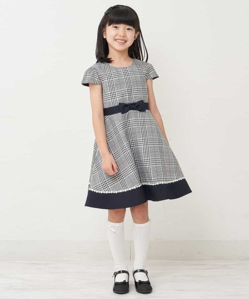 a.v.v(KID'S)(アー・ヴェ・ヴェキッズ)/[110－130]【セレモニースタイル／3点セット】チェック柄ワンピース＆襟付きジャケットセット/img18