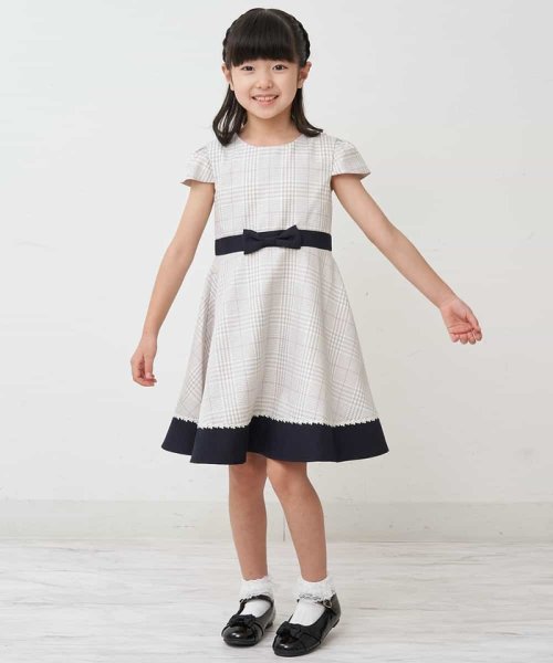 a.v.v(KID'S)(アー・ヴェ・ヴェキッズ)/[110－130]【セレモニースタイル／3点セット】チェック柄ワンピース＆襟付きジャケットセット/img22