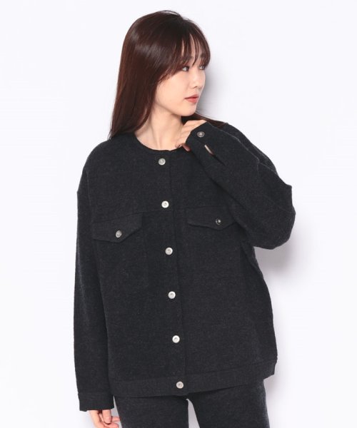MICA&DEAL(マイカアンドディール)/【セットアップ対応商品】knit no collar jacket/img05