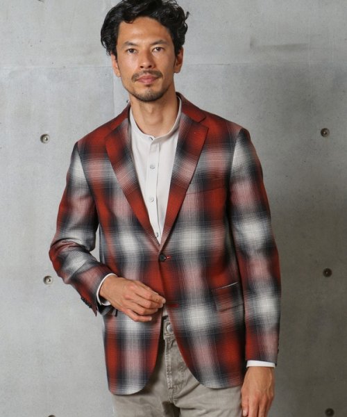 Men's Bigi(メンズビギ)/TWオンブレーストレッチジャケット fabric made in japan/img02