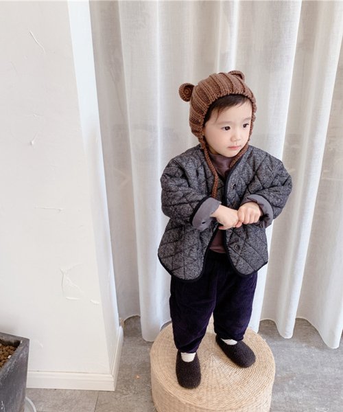 aimoha(aimoha（アイモハ）)/【aimoha－KIDS－】韓国子供服 パイピング中綿キルティングジャケット/img12