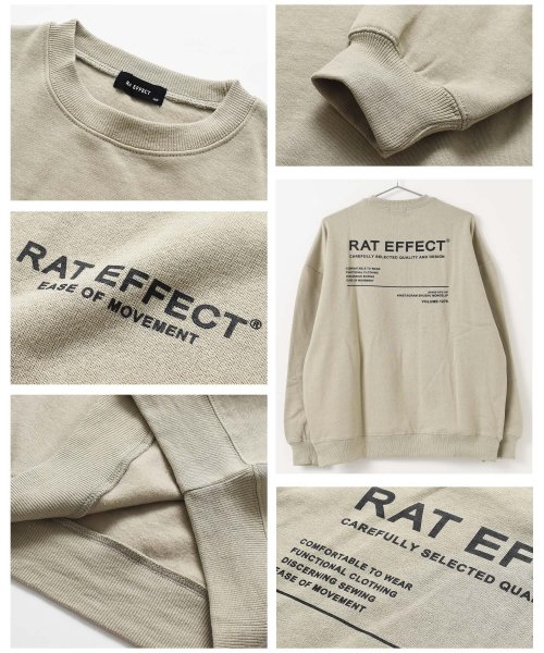 RAT EFFECT(ラット エフェクト)/裏起毛バックロゴトレーナー/img16