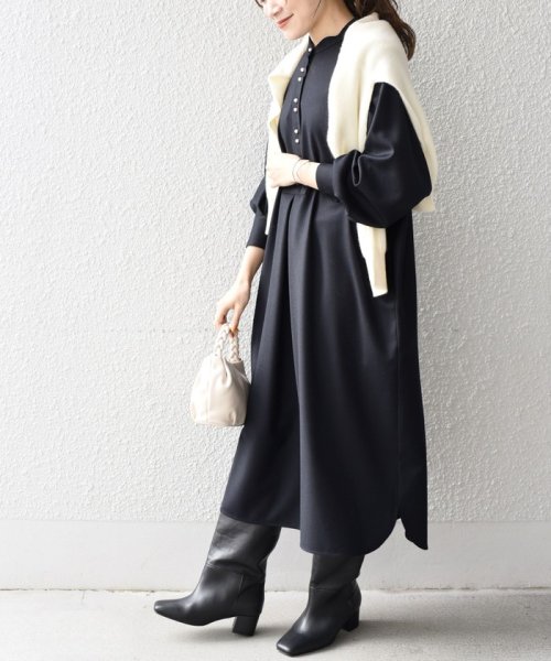 パールモチーフボタンワンピース シップス ウィメン Ships Women Magaseek