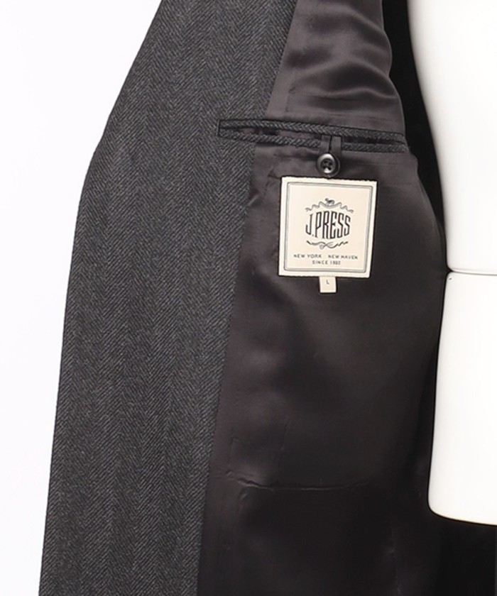 ARTHUR HARRISON】2080ヘリンボンフランネル チェスターコート