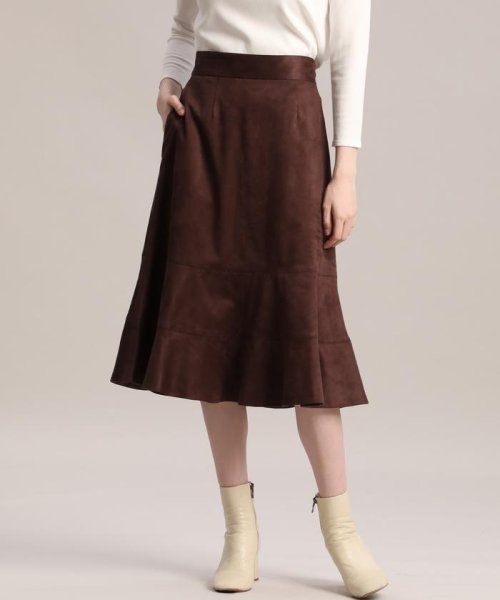 セール】《Maglie par ef－de》フェイクスエードティアードスカート  