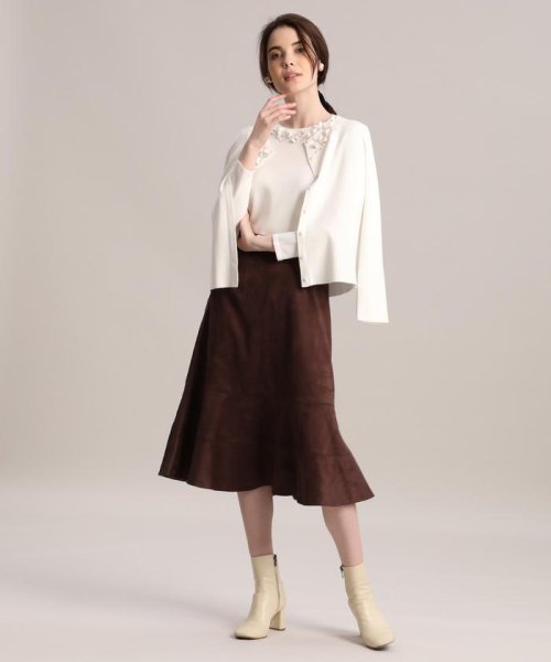 セール】《Maglie par ef－de》フェイクスエードティアードスカート  
