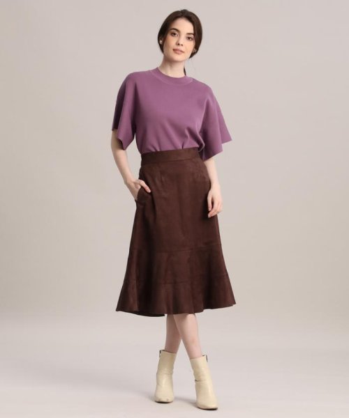 セール】《Maglie par ef－de》フェイクスエードティアードスカート  