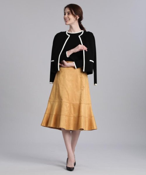 セール】《Maglie par ef－de》フェイクスエードティアードスカート  