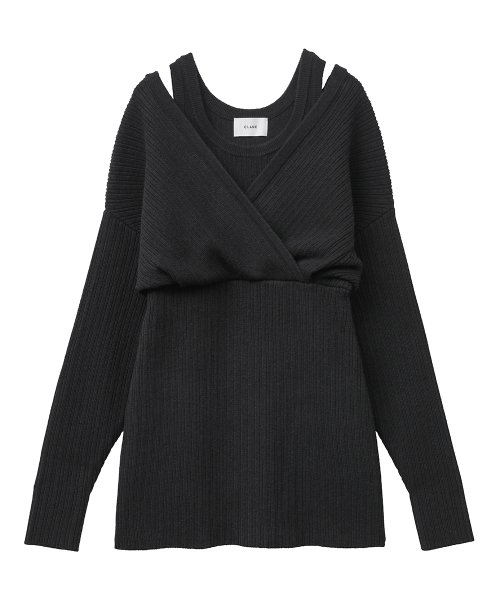 CLANE(クラネ)/CACHE COEUR LAYER KNIT TOPS/img06