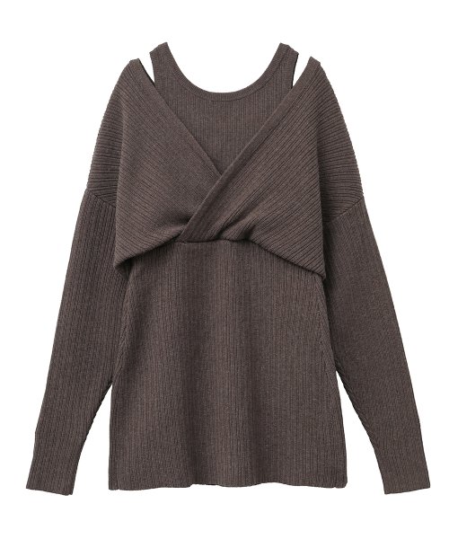 CLANE(クラネ)/CACHE COEUR LAYER KNIT TOPS/img16