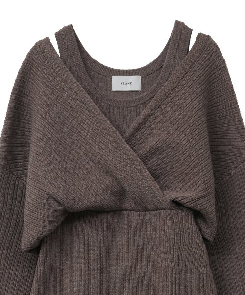 CLANE(クラネ)/CACHE COEUR LAYER KNIT TOPS/img18