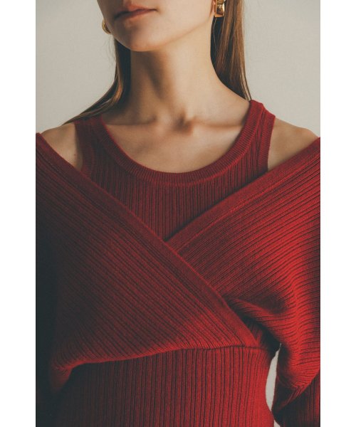 CLANE(クラネ)/CACHE COEUR LAYER KNIT TOPS/img25