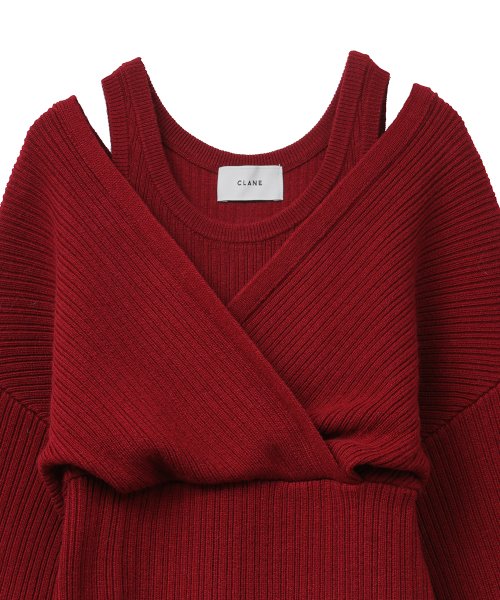 CLANE(クラネ)/CACHE COEUR LAYER KNIT TOPS/img28