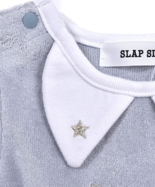 SLAP SLIP BABY(スラップスリップベビー)/クマ 刺繍 ボーダー ニット フリース ロンパース (60~80cm)/img03