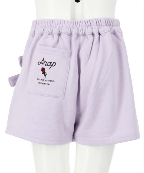 ANAP KIDS(アナップキッズ)/ベルト付バラ刺繍スカパン/img03