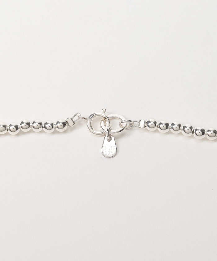 Narrow Beads Necklace(Silver)