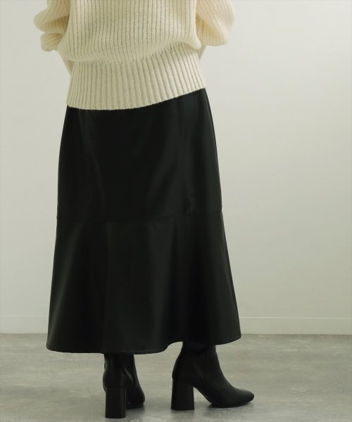 AULI(アウリィ)/【低身長向けサイズ】フェイクレザーマーメイドスカート/img08