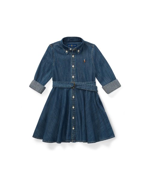 POLO RALPH LAUREN(POLO RALPH LAUREN)/(ガールズ 2才～6才)ベルテッド コットン デニム シャツドレス/img01