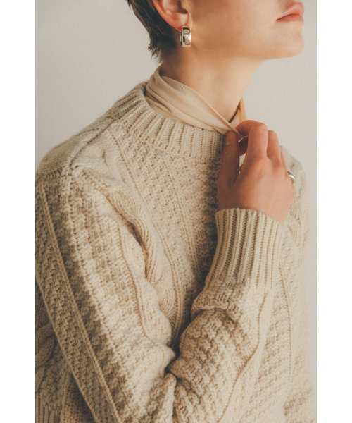 CLANE(クラネ)/TINY CABLE KNIT TOPS/img05
