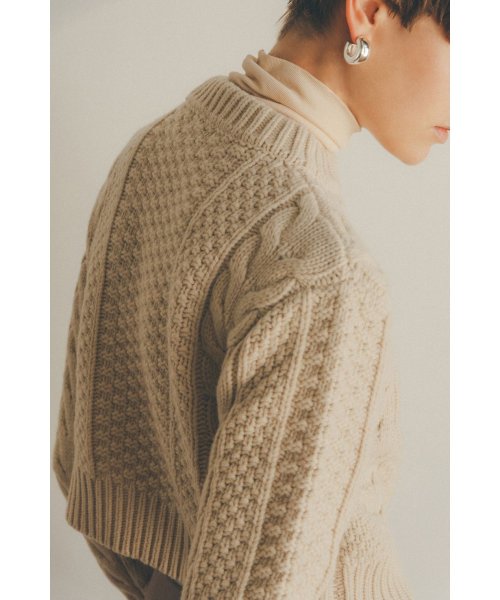 CLANE(クラネ)/TINY CABLE KNIT TOPS/img06