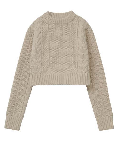 CLANE(クラネ)/TINY CABLE KNIT TOPS/img07