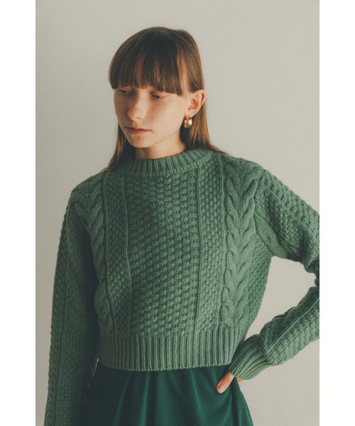 CLANE(クラネ)/TINY CABLE KNIT TOPS/img15
