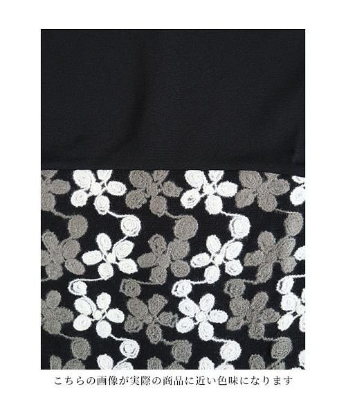 Sawa a la mode(サワアラモード)/レトロな花刺繍のハイネック切替ワンピース/img04