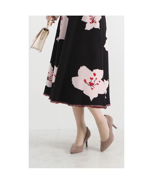 Sawa a la mode(サワアラモード)/愛らしい桜のニットフレアスカート/img16