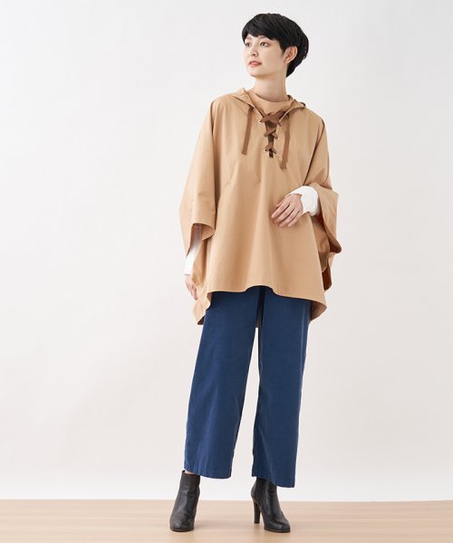 細コーデュロイのサロペット 