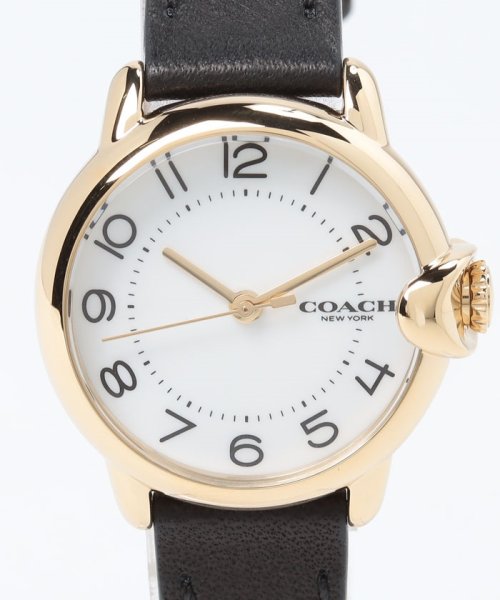 COACH(コーチ)/【COACH】コーチ　ARDEN アーデン　レディース　クォーツ　イエローゴールド　ホワイト　ブラック　レザー　28mm　生活防水/img01