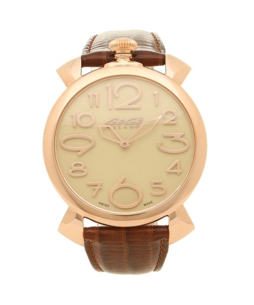 ガガミラノ 腕時計 メンズ Gaga Milano 5091 05 N ピンクゴールド ブラウン ガガミラノ Gaga Milano Magaseek