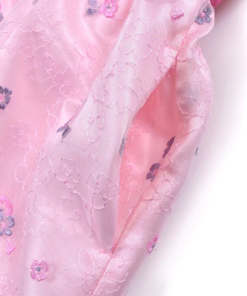 BeBe(ベベ)/日本製 フォーマル カバリエレ ・ アズーロ オーガンジー 花柄 刺繍 ワンピー/img11