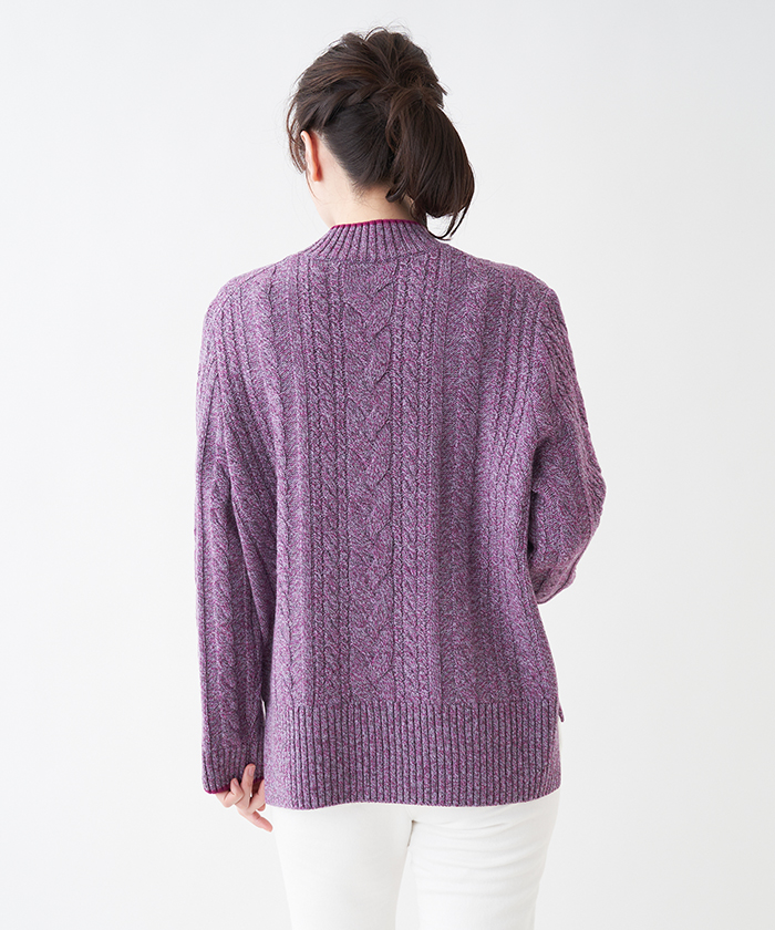 ハイネックケーブルニット Leilian White Label Zdravodaste Org