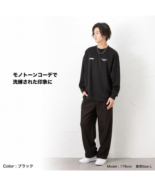 MAC HOUSE(men)(マックハウス（メンズ）)/MOSSIMO モッシモ ポンチ素材 プリントトレーナー 2173－1800/img05