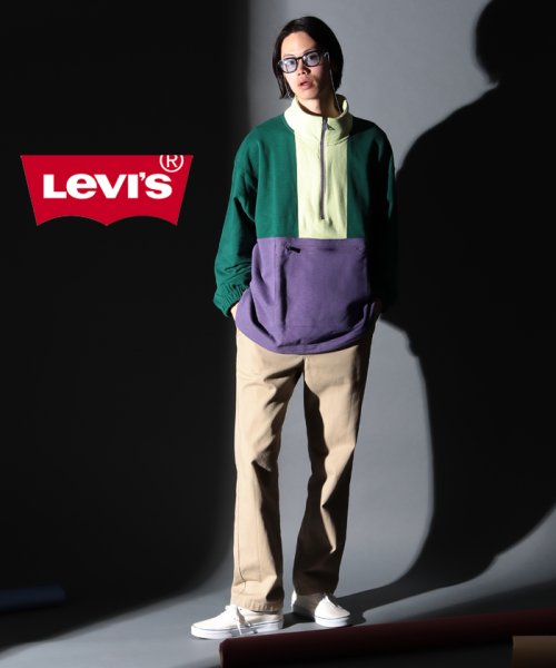 LEVI’S OUTLET(リーバイスアウトレット)/NEW 1/4 ZIP POP OVER NATURE BLOCK LOGAN/img01