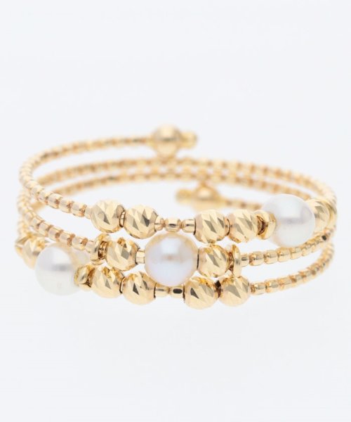 K10イエローゴールド パール フリーリング K10イエローゴールド