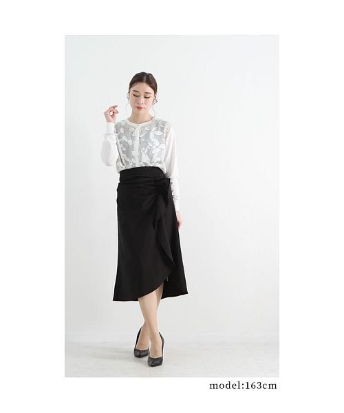 スリット入りフリルタイトスカート サワアラモード Sawa A La Mode Magaseek