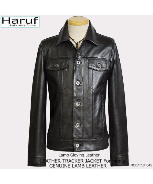 レザージャケット 革ジャン メンズ 本革 Gジャン トラッカージャケット ラムレザー ライダースジャケット ブラック ブラウン メンズジャケット T18F045  L2594853301(19965円)