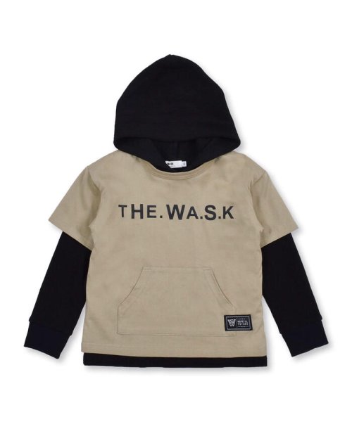 WASK(ワスク)/カンガルーポケット 天竺 Tシャツ + フーディー ワッフル Tシャツ セット /img11