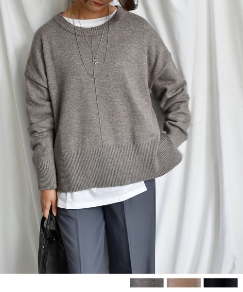 ARGO TOKYO(アルゴトウキョウ)/Rayon stretch center tuck wide pullover 25106 レイヨンストレッチセンタータックワイドプルオーバー/img01