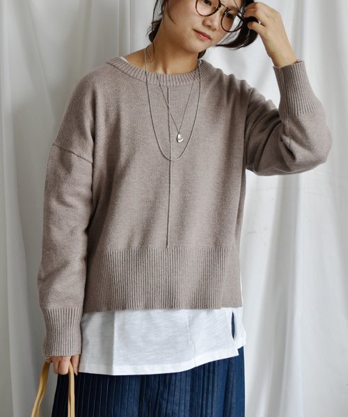 ARGO TOKYO(アルゴトウキョウ)/Rayon stretch center tuck wide pullover 25106 レイヨンストレッチセンタータックワイドプルオーバー/img05