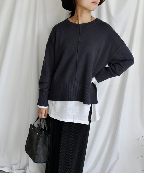 ARGO TOKYO(アルゴトウキョウ)/Rayon stretch center tuck wide pullover 25106 レイヨンストレッチセンタータックワイドプルオーバー/img07