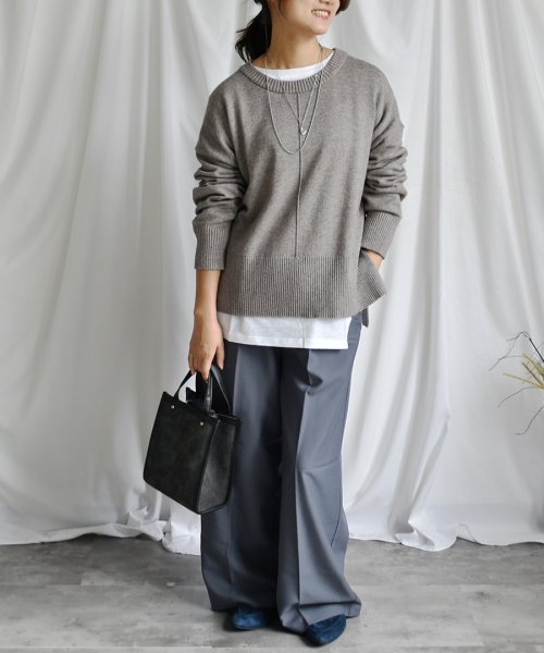 ARGO TOKYO(アルゴトウキョウ)/Rayon stretch center tuck wide pullover 25106 レイヨンストレッチセンタータックワイドプルオーバー/img09