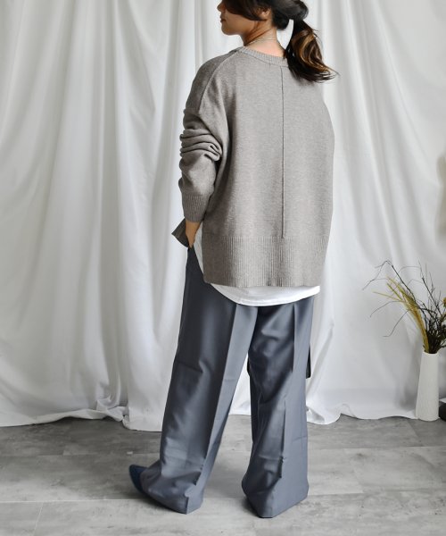 ARGO TOKYO(アルゴトウキョウ)/Rayon stretch center tuck wide pullover 25106 レイヨンストレッチセンタータックワイドプルオーバー/img11