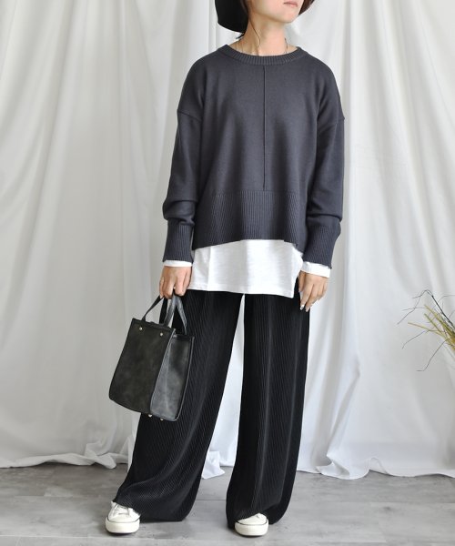 ARGO TOKYO(アルゴトウキョウ)/Rayon stretch center tuck wide pullover 25106 レイヨンストレッチセンタータックワイドプルオーバー/img14