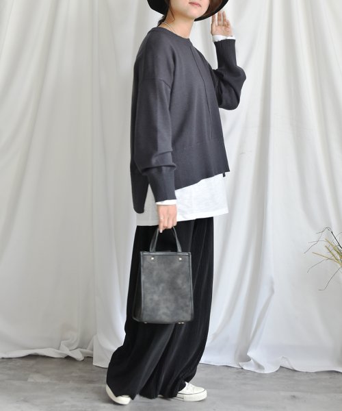 ARGO TOKYO(アルゴトウキョウ)/Rayon stretch center tuck wide pullover 25106 レイヨンストレッチセンタータックワイドプルオーバー/img16