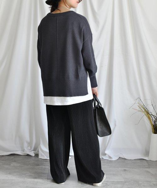 ARGO TOKYO(アルゴトウキョウ)/Rayon stretch center tuck wide pullover 25106 レイヨンストレッチセンタータックワイドプルオーバー/img17